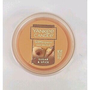 New Yankee Candle Meltcup 24 Hr. Easy 2.2 oz Scenterpiece Melt Sugar & Spice